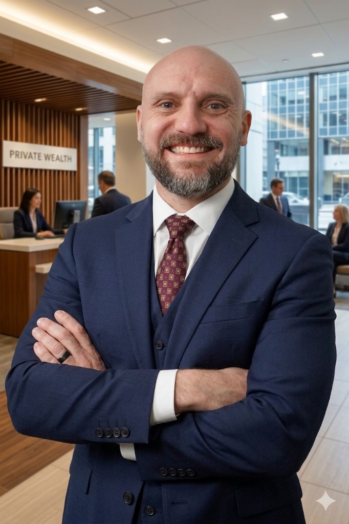 Dr. Jeff Armstrong, founder of FinEdge Strategies, in professional attire.